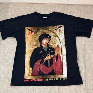 Paul McCartney The New World Tour Black 1993 Concert T-Shirt, XL